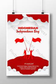 Best quotes on indonesian independence day with images, posters. Indonesia Happy Independence Day Poster With Hands Clenched Spirit Of Freedom Symbol Eps Free Download Pikbest