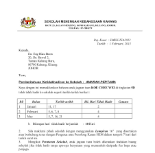 Contoh Surat Rasmi Amaran Pertama Rasmi Suc