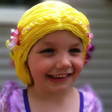 Rapunzel Wig for Kids, Girls Halloween Costume Wig, Niece Birthday Gift,  Gift for Granddaughter, Rapunzel Dress up Hair, Yarn Wigs for Kids