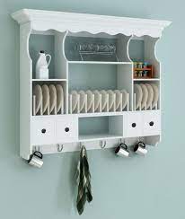 Shabby chic kitchen cabinets are commonly result of customization made by the owner in order to get the tone and accent they wanted. Kitchen Wall Cabinet Shabby Chic Storage Wooden White Dresser Vintage Plate Rack Kommode Shabby Chic Tellerregal Kuchenhangeschrank