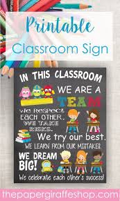 Classroom Sign Classroom Decor Classroom Posters Classroom Etsy Elementary Classroom Decor Classroom Signs Classroom Rules Sign