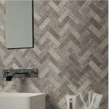 Bathroom remodel custom shower custom shower door subway. Textalia Herringbone Glass Mosaic Tile Wall Floor Countertop Backsplash Shower Kitchen