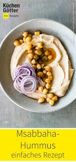 Einfaches Rezept Fur Msabbaha Hummus Rezepte Lebensmittel Essen Hummus Rezept