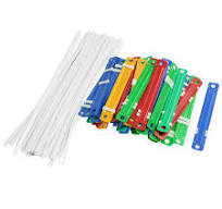 50pcs Plastic Paper Fasteners 2-Hole Assorted Color File Paper Fastener