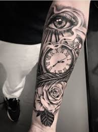 He now can feel the real power with the clock moving with him. 20 Cool Eye Tattoos For Vigilant Men In 2021 Clock And Rose Tattoo Watch Tattoos Eye Tattoo