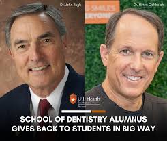 Hilton Goldreich, DDS, MS, PA, @uthealthsadental Class of 1992, has  generously donated $30,000 to the Dr. John Rugh Student Research Travel  Award Endowment. Dr. Rugh established this endowment to provide crucial  career
