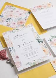 Yellow Floral Wedding Invitations Custom Wedding Invitations Yellow Wedding Invitations Yellow Floral Wedding Invitations