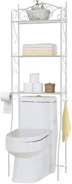 Bathroom glass shelves over toilet. Amazon Com Home Bi Over The Toilet Storage Bathroom Spacesaver 3 Shelves Etagere Freestanding Bathroom Shelf Storage Organizer Toilet Rack With Toilet Paper Rack White Home Kitchen