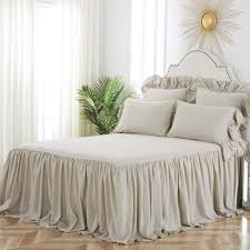 The ruffle design elevates/enhances the overall look of the room. C F Home Ruffled Queen Bedspread Natural Target