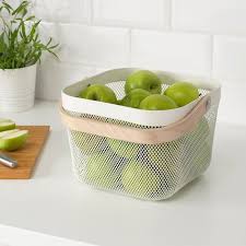 Risatorp Korg Vit Ikea Wire Baskets Ikea Basket