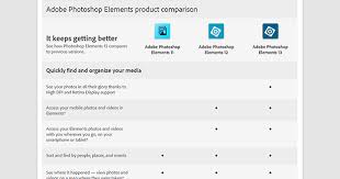 Compare Differences Between Photoshop Elements 13 Vs 12 Vs