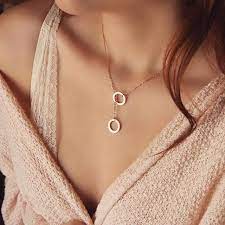 Play Circle Necklace Rose Gold Fashion Style Fashionista Necklace Rosegold Ootd Jewelry Out Circle Necklace Rose Gold Circle Necklace Monogram Necklace