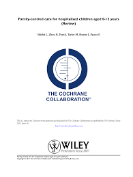 Pdf Family Centred Care For Hospitalised Children Aged 0 12 Years