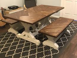 Herringbone Farmhouse Trestle Table Set Coffee Table Farmhouse Trestle Table Farmhouse Style Table