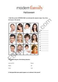 Modern Family Halloween Esl Worksheet By Marionatv