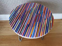 White stain/reclaimed natural large rectangle wood coffee table. Multi Coloured Acrylic Coffee Table Round Youbadcat