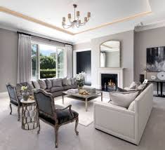 Luxury Monochromatic Grey Living Room Decor With White Sofa Art Deco Living Room Monochromatic Living Room Living Room Decor Gray