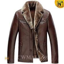 Cwmalls Patent Shearling Jacket For Men Cw890008 Shop Brown Shearling Lined Leather Jacket For M Mens Shearling Jacket Leather Jacket Custom Leather Jackets