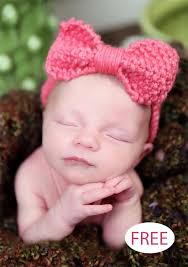 Free Baby Headband Knitting Pattern for Easy Miss Savannah Bow