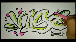 Contoh grafiti huruf keren dinding tembok graffiti art abjad. Membuat Graffiti Nama Nisa Youtube