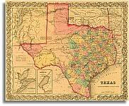 Texas maps showing counties, roads, highways, cities, rivers, topographic features, lakes and more. Texas Historical Maps