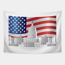 Capitol building in washington dc. Washington Dc American Flag Vector American Flag Tapestry Teepublic