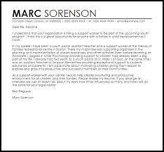 Support Worker Cover Letter Sample Cover Letter Templates Examples