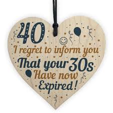 This is a birthday worthy of a huge celebration, so show him how much you care with one of our unique 40th birthday gifts for men. 40th Birthday Men Women Funny Wooden Heart Sign Gift Friend Birthday Decoration 5056293511919 Ebay
