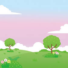 Nature Landscape Vector Illustration With Cute Design Suitable For Kids Vector And Png Latar Belakang