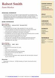 Farm Worker Resume Samples Qwikresume