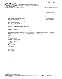10 January 1997 Mr. William Steuteville (3HW31) TDD No. 9701-30 On-Scene  Coordinator DCN B0000019 U.S. Environmental Protection