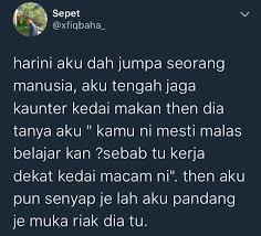 Dulu ada sop, tapi bila sebut premis, timbul kekeliruan… ada yang menganggap premis itu di dalam kedai, ada yang mana masih lagi keliru, perlu ke tidak nak scan ni? Kami Hina Sangat Ke Kerja Kat Kedai Makan Dimanakah Facebook