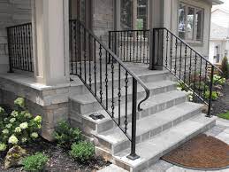Residential Laurcoat Outdoor Stair Railing Front Porch Steps Iron Railings Outdoor