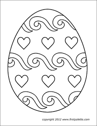 Use the larger egg template to cut out a coloured piece of cardstock. Easter Eggs Free Printable Templates Coloring Pages Firstpalette Com