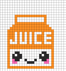 Cute Juice Kandi Pattern Pony Bead Patterns Hama Beads Patterns Pixel Art Pattern