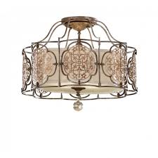 American Designed Marcella Semi Flush Fitting Low Ceiling Light Flush mounted ceiling lights are perfect luminaires especially for lower ceilings and spaces such as the hallway, bedroom or kitchen.