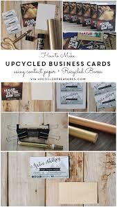 Business cards are crucial for every business or brand that wants to gain a huge amount of networks to leverage their brand identity and get more referrals when it comes to their products and services. Upcycled Diy Business Cards With Contact Paper