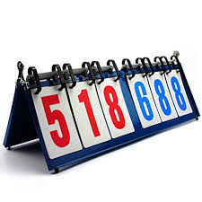 Firelong Sports Scoreboard Portable Table Top Score Flipper Metal Structure Lightweight And Portable Scores From 0 999