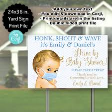 Boy Baby Shower Yard Signsdrive By Baby Shower Yard Etsy In 2020 Baby Shower Baby Signs Baby Shower Signs