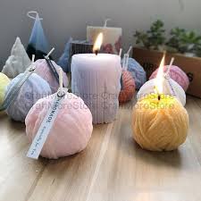 Knitting Wool Ball Candle Mold 3d Yarn Ball Silicone Mold For Etsy In 2020 Candle Molds Diy Silicone Candle Molds Christmas Candles Diy