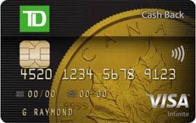 Td Cash Back Visa Infinite Card Td Canada Trust