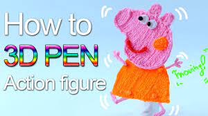 3d Magic Pen How To Make Peppa Pig Action Figure It S Moving Pen Inspiration 3d Pen Art 3d Pen