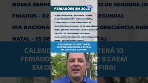 2026 PROMETE DESCANSO PROLONGADO: veja lista dos feriados que caem em dia útil #BalançoGeralAL