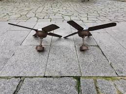 A chandelier ceiling fan adds function and glamourous style; Vintage Ceiling Fans Set Of 2 For Sale At Pamono