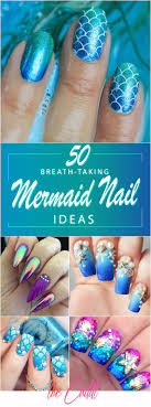 50 Best Mermaid Nail Arts To Express Your Personality Your natural nail doesn't need to be long to get acrylic, as a matter of fact, it's sometimes preferable when your nails are short because it makes it a little easier to add tips.