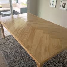 Check Out Free Diy Plans For This Beautiful Herringbone Dining Room Table Create A Table That You And Your Fam In 2020 Diy Plans Dinning Table Diy Diy Furniture Plans