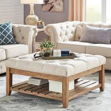 Homevance Tufted Upholstered Coffee Table Kohls In 2020 Upholstered Coffee Tables Coffee Table Tufted Ottoman Coffee Table