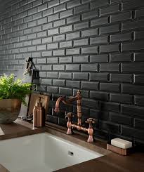 Black Metro Tiles Kitchen Kitchen Design Trends Wall Tiles Design Black Tiles Kitchen