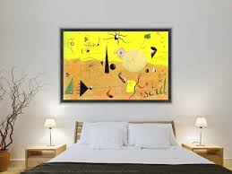 In catalan landscape, 1924, his catalan peasant alter ego is captured simultaneously in the act of shooting a rabbit for his cooking pot and fishing for a sardine for his barbecue. Joan Miro Catalan Landscape The Hunter 1924 By Joan Miro 1893 1983 Spain Paintings Reproductions Joan Miro Wahooart Com