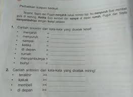 Hasil diatas adalah hasil pencarian dari anda latihan soal cpns persamaan kata sinonim tes. Antonim Dari Kata Depan Adalah Kataku
